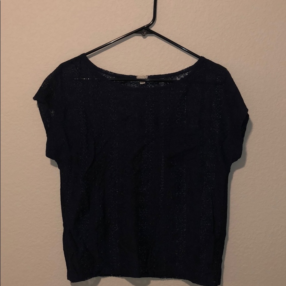 Blue See Through Top